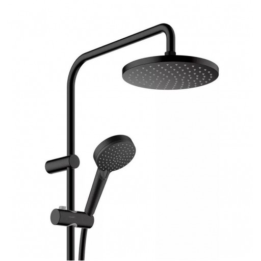 Душевая система HANSGROHE Vernis Blend 26276670 с термостатом черная матовая Душевая система HANSGROHE Vernis Blend 26276670 с термостатом черная матовая